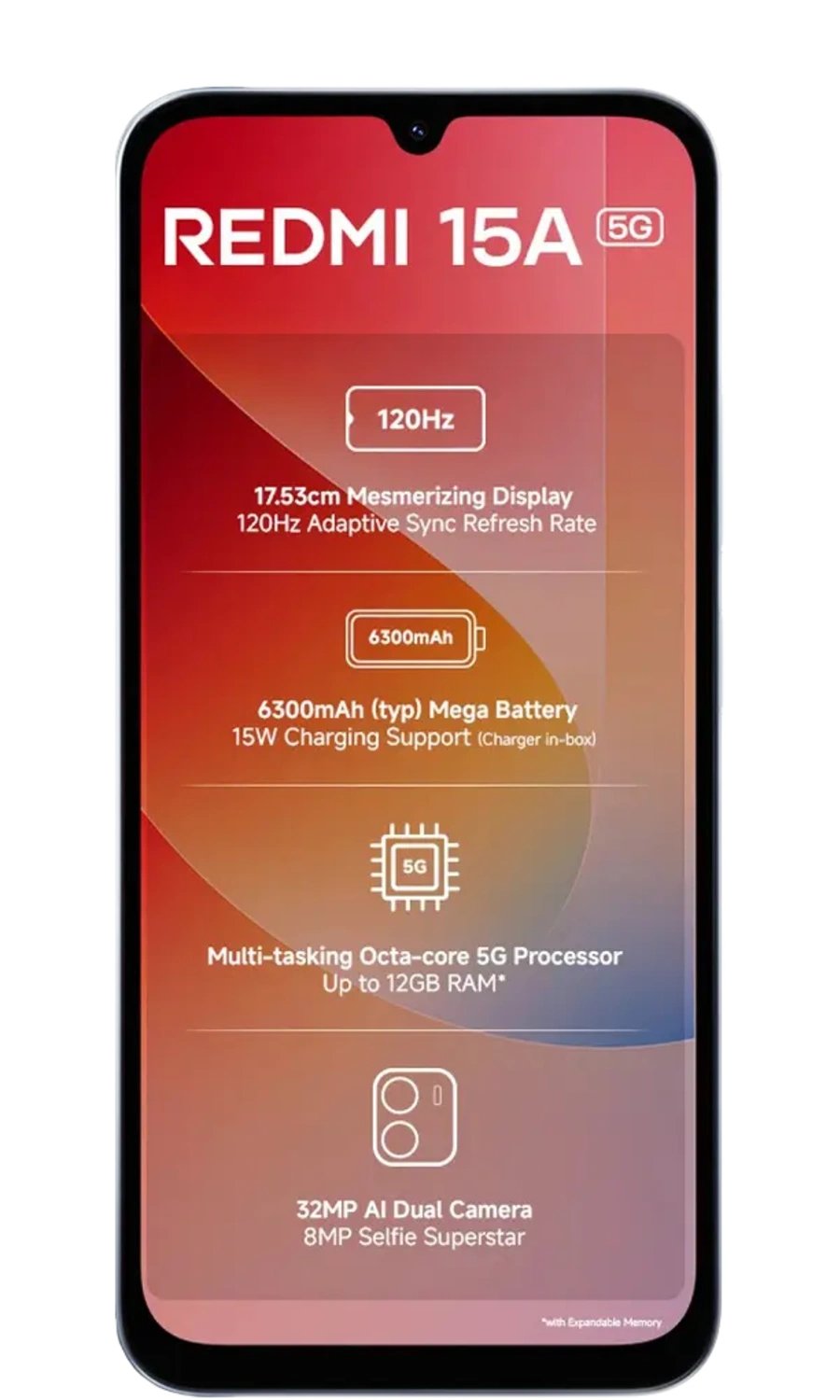 XIOMI REDMI 15A - Vista Frontal